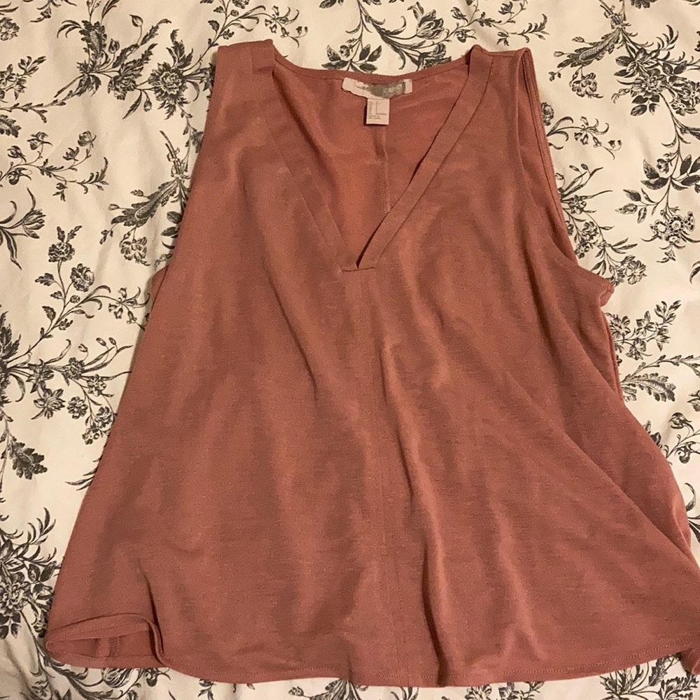 Peach V Neck Tank